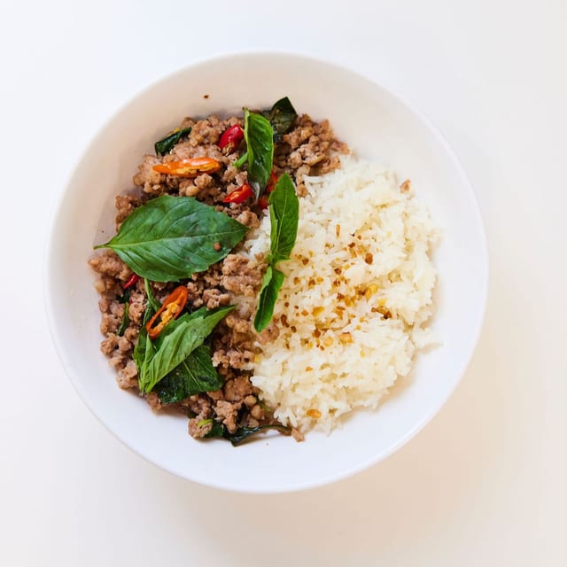 Spicy Thai Basil Pork (Kaprow Moo).